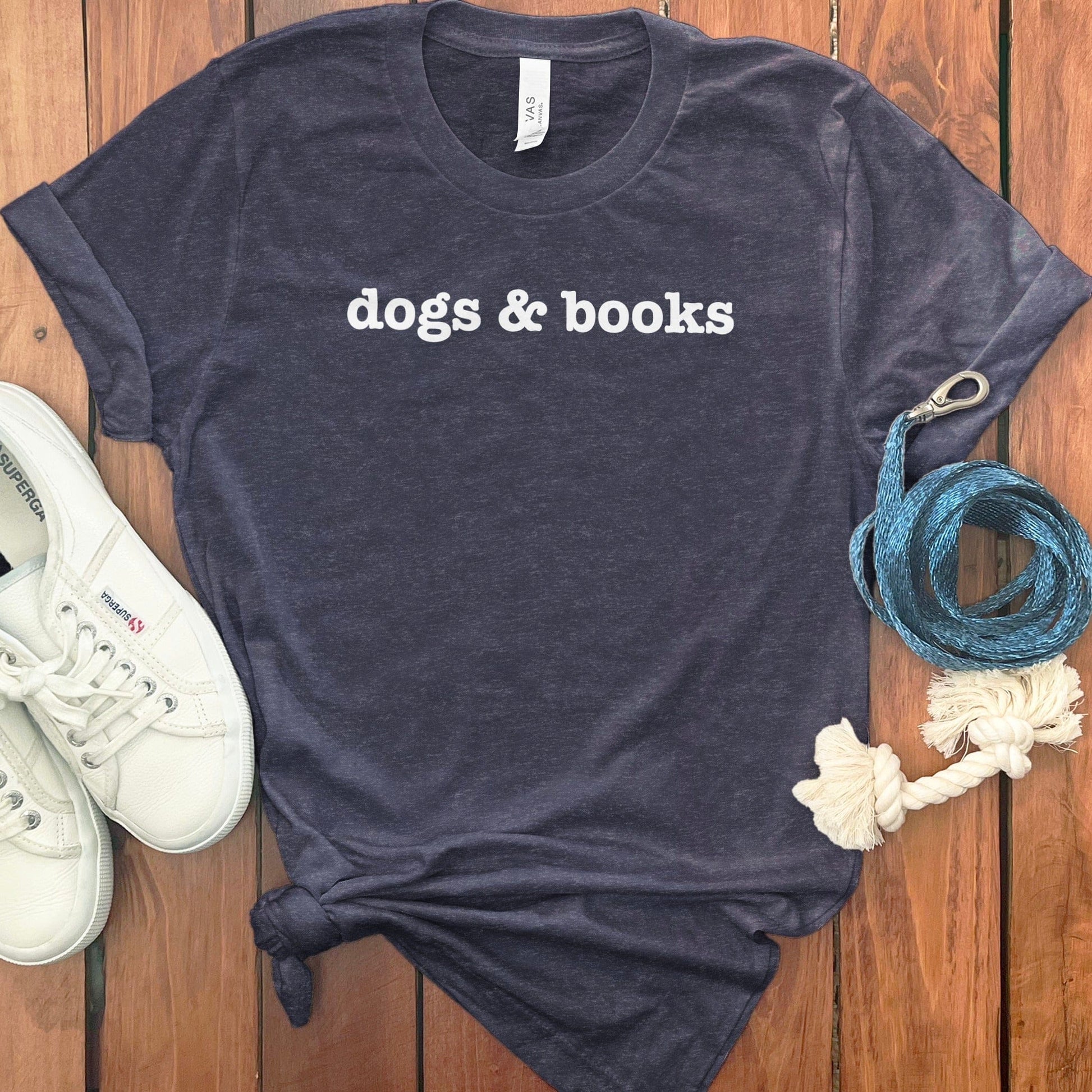dogs & books stylish graphic shirt