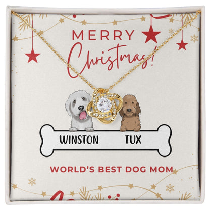 MERRY CHRISTMAS DOG MOM NECKLACE