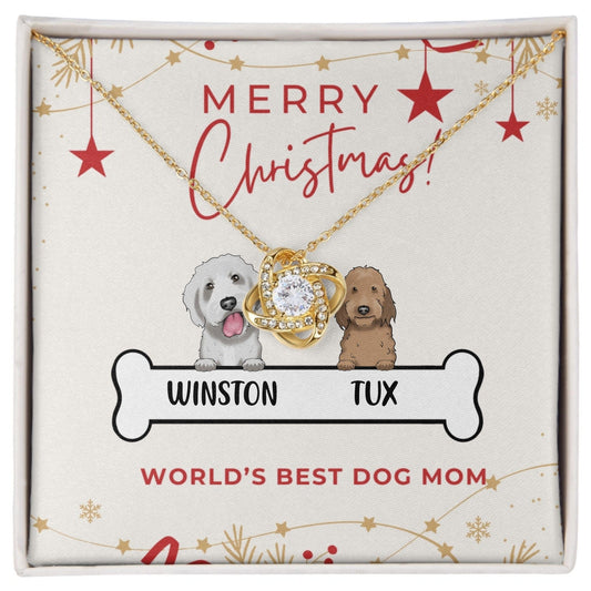 MERRY CHRISTMAS DOG MOM NECKLACE