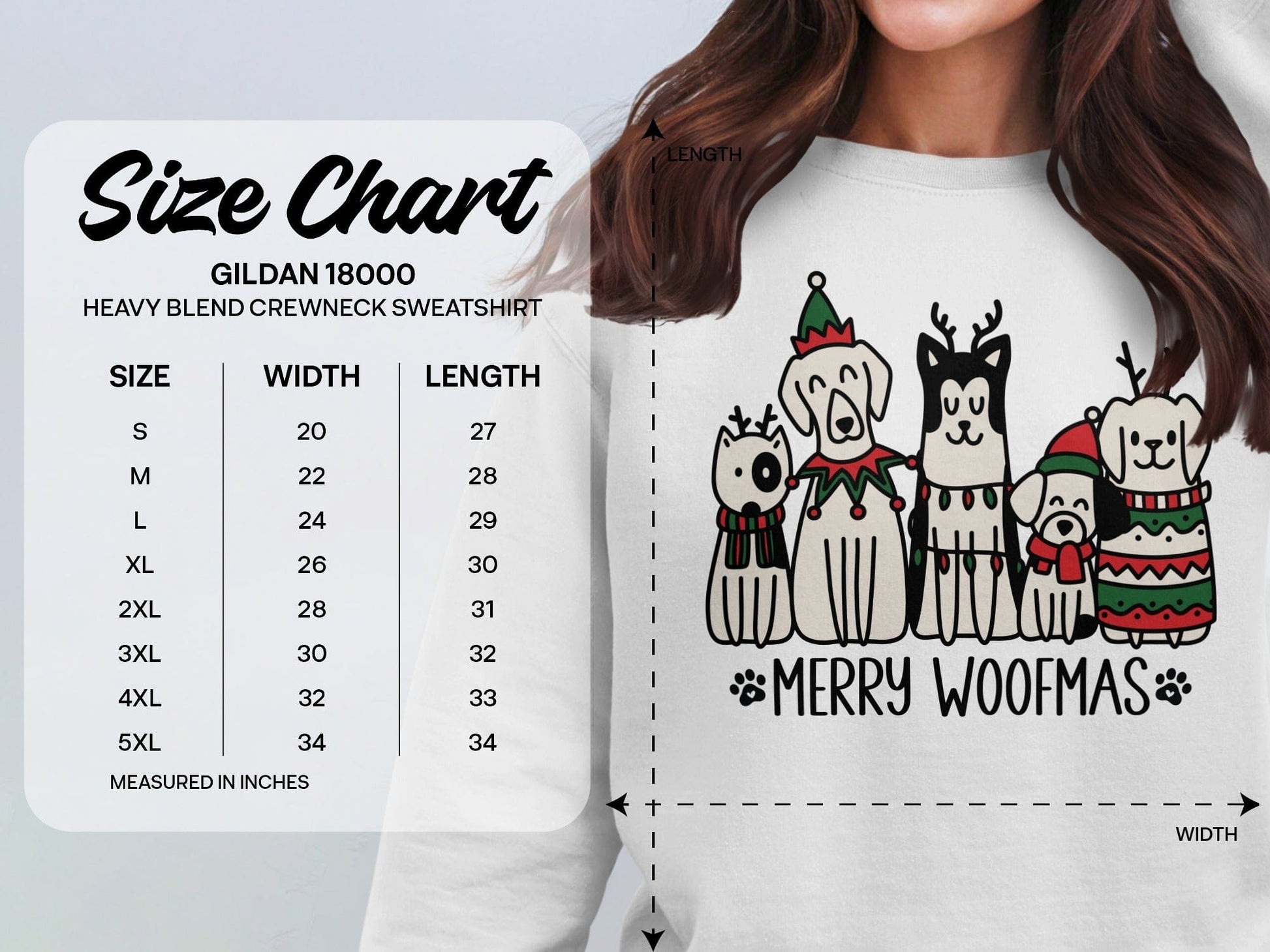 Merry Woofmas Dogs Design Heavy Blend Sweatshirt product type