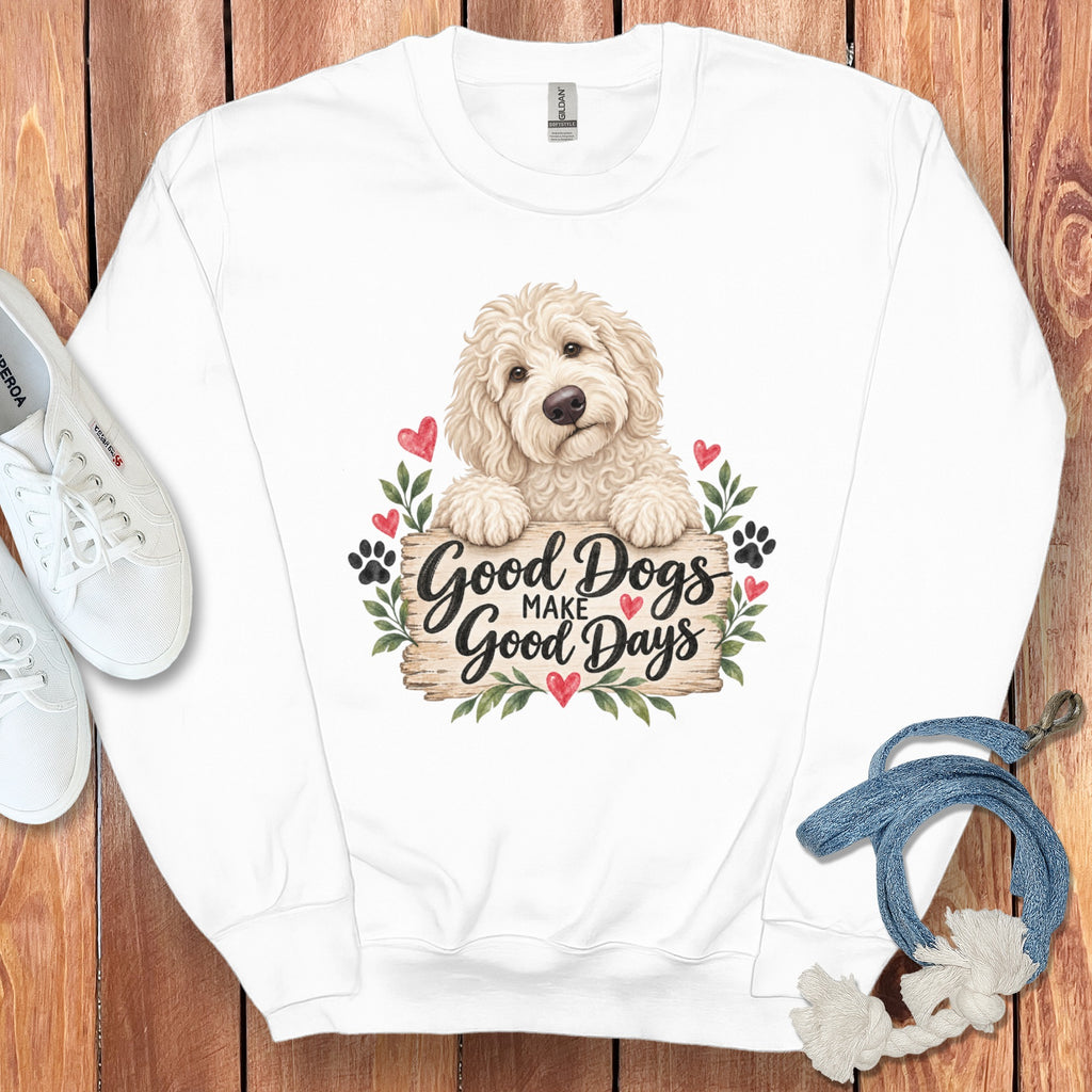 Cream Goldendoodle Good Days Sweatshirt