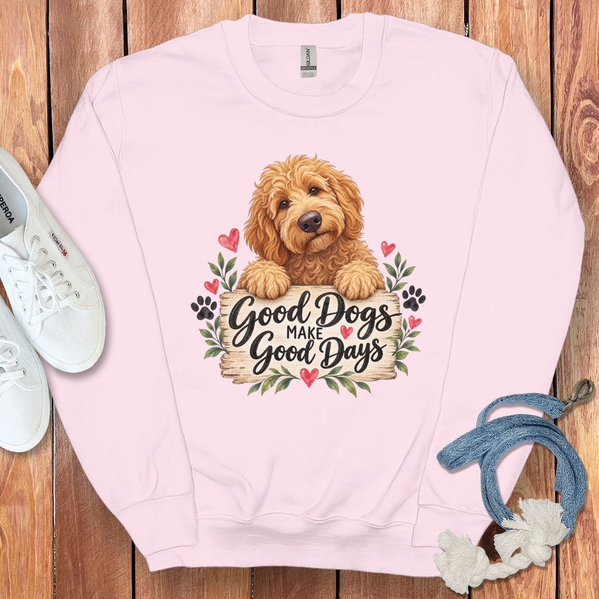 Apricot Goldendoodle Good Days Sweatshirt