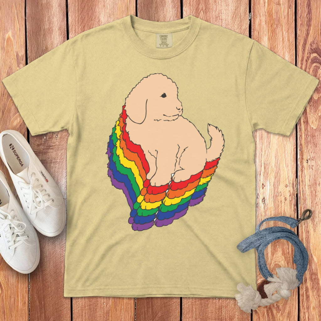 Acadia Goldendoodle Signature T-Shirt in Butter / S by Puppy Jo