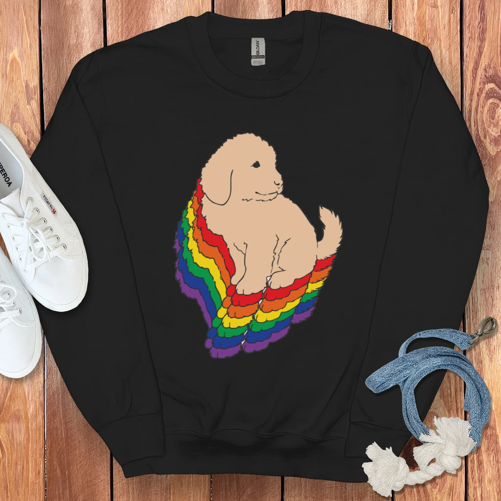 Acadia Goldendoodle Sweatshirt in Black / S by Puppy Jo