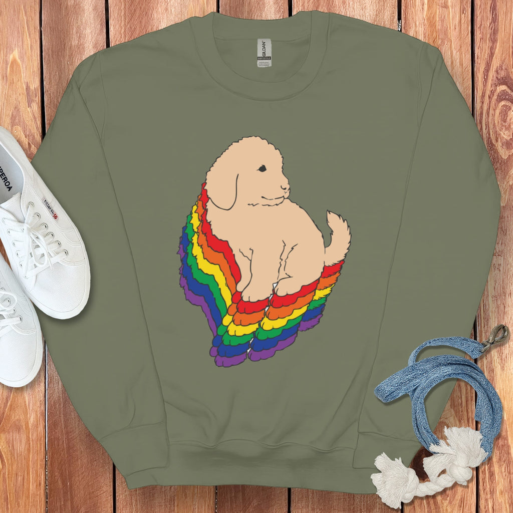 Acadia Goldendoodle Sweatshirt in Military Green / S by Puppy Jo