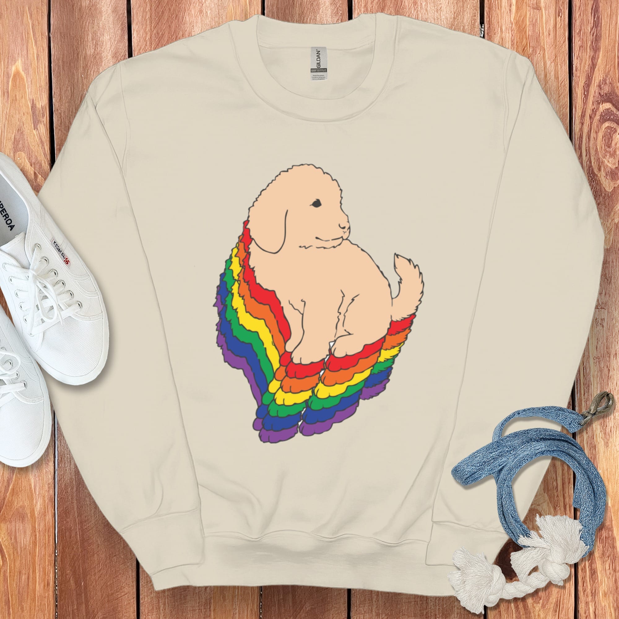 Acadia Goldendoodle Sweatshirt in Sand / S by Puppy Jo