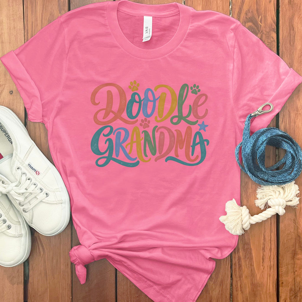 Doodle Grandma T-Shirt in Charity Pink / S by Puppy Jo