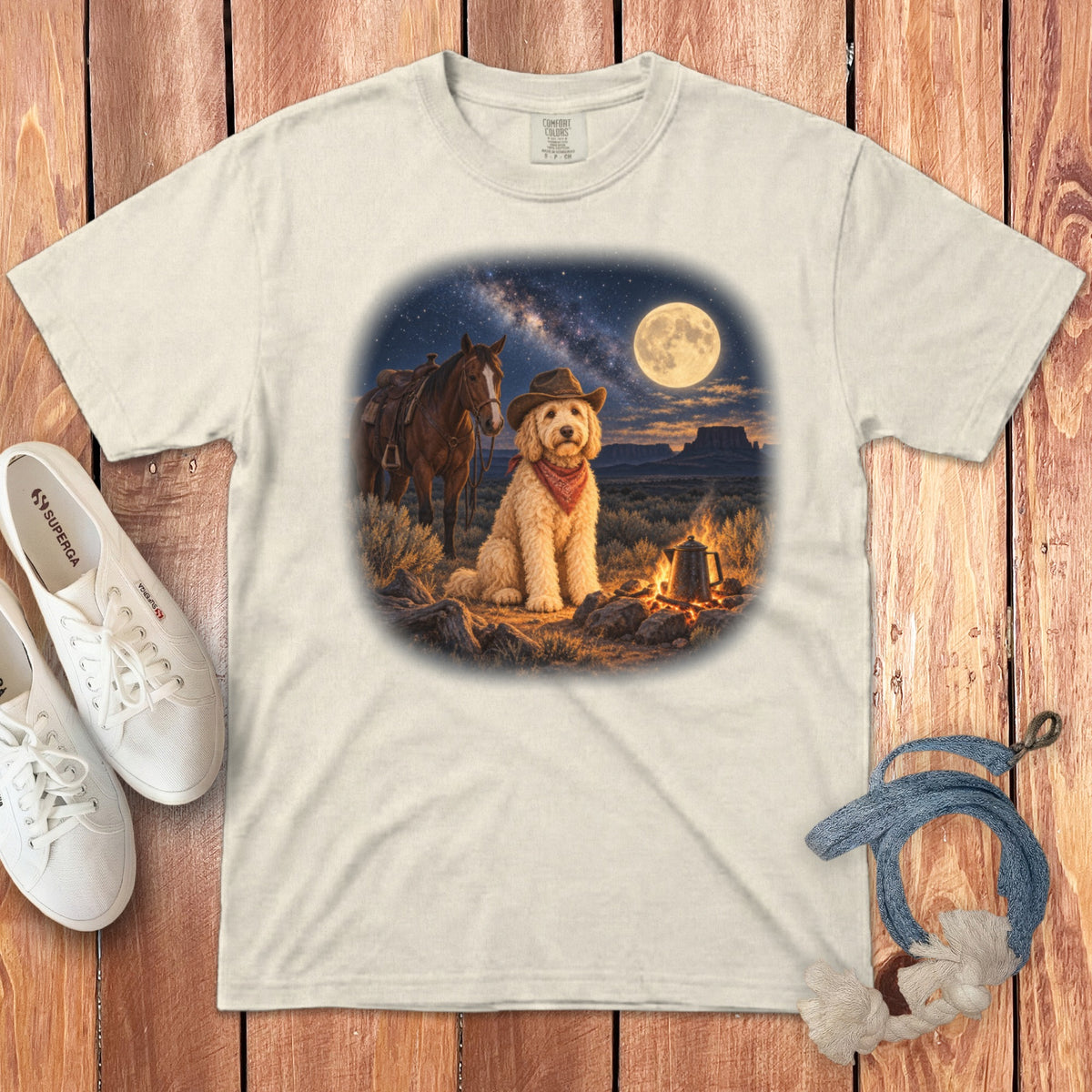 Moonlit Doodle Cowboy Signature T-Shirt