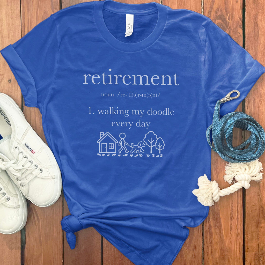 Retirement Doodle Definition T-Shirt in True Royal / S by Puppy Jo