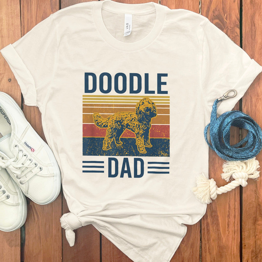 Doodle Dad Graphic T-shirt Retro Style Dog Lovers