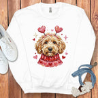 Adorable Dog with Heart Antlers Sweatshirt product