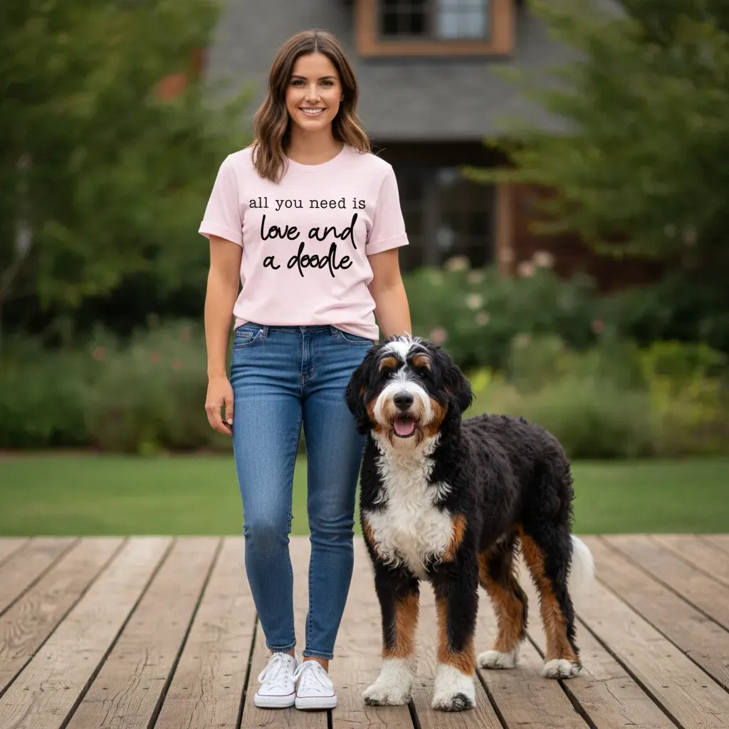 All You Need Doodle T-Shirt in by Puppy Jo