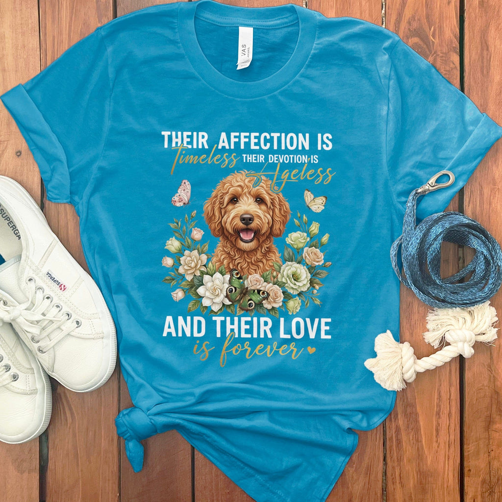 Apricot Doodle Affection T-Shirt in Aqua / M by Puppy Jo
