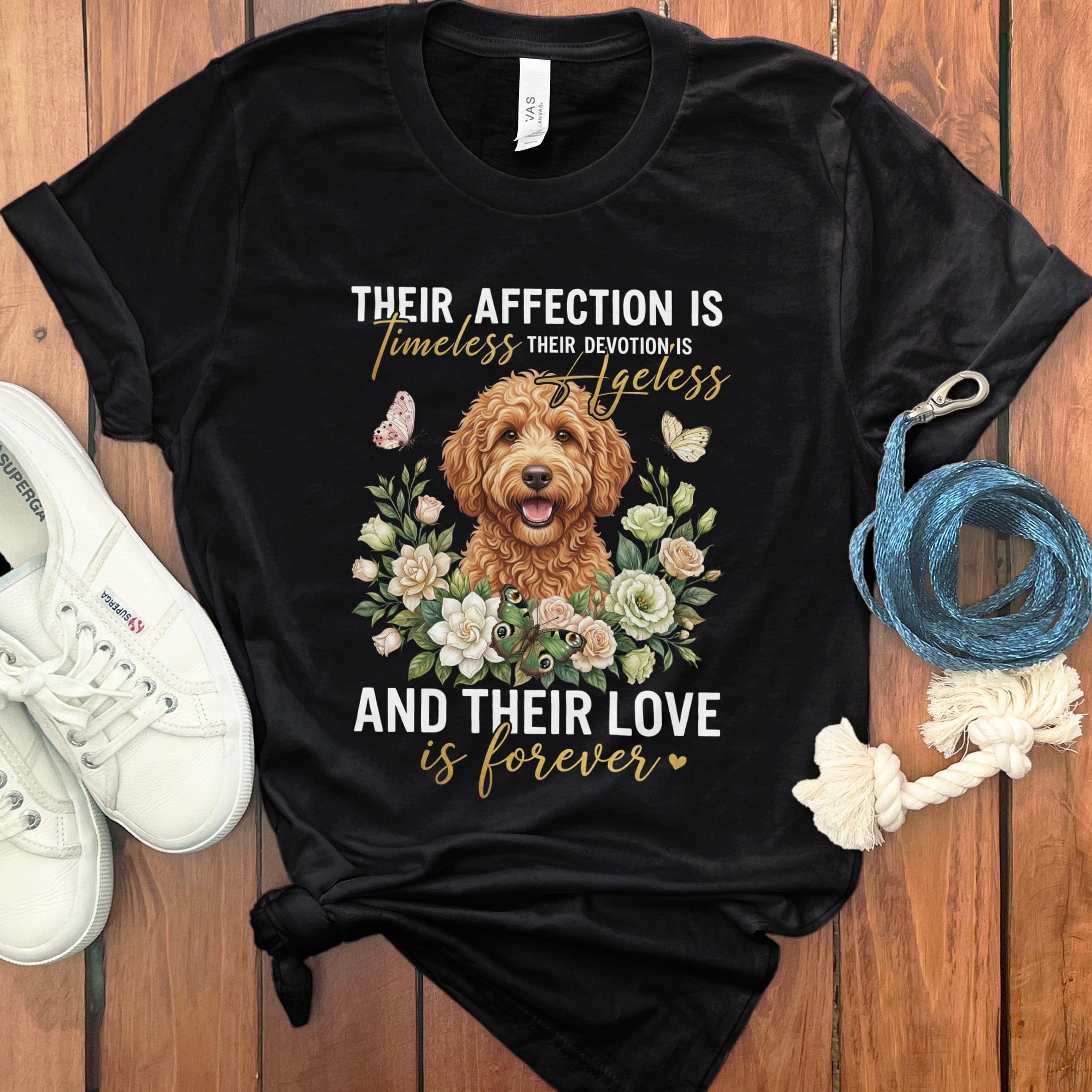 Apricot Doodle Affection T-Shirt in Black / M by Puppy Jo