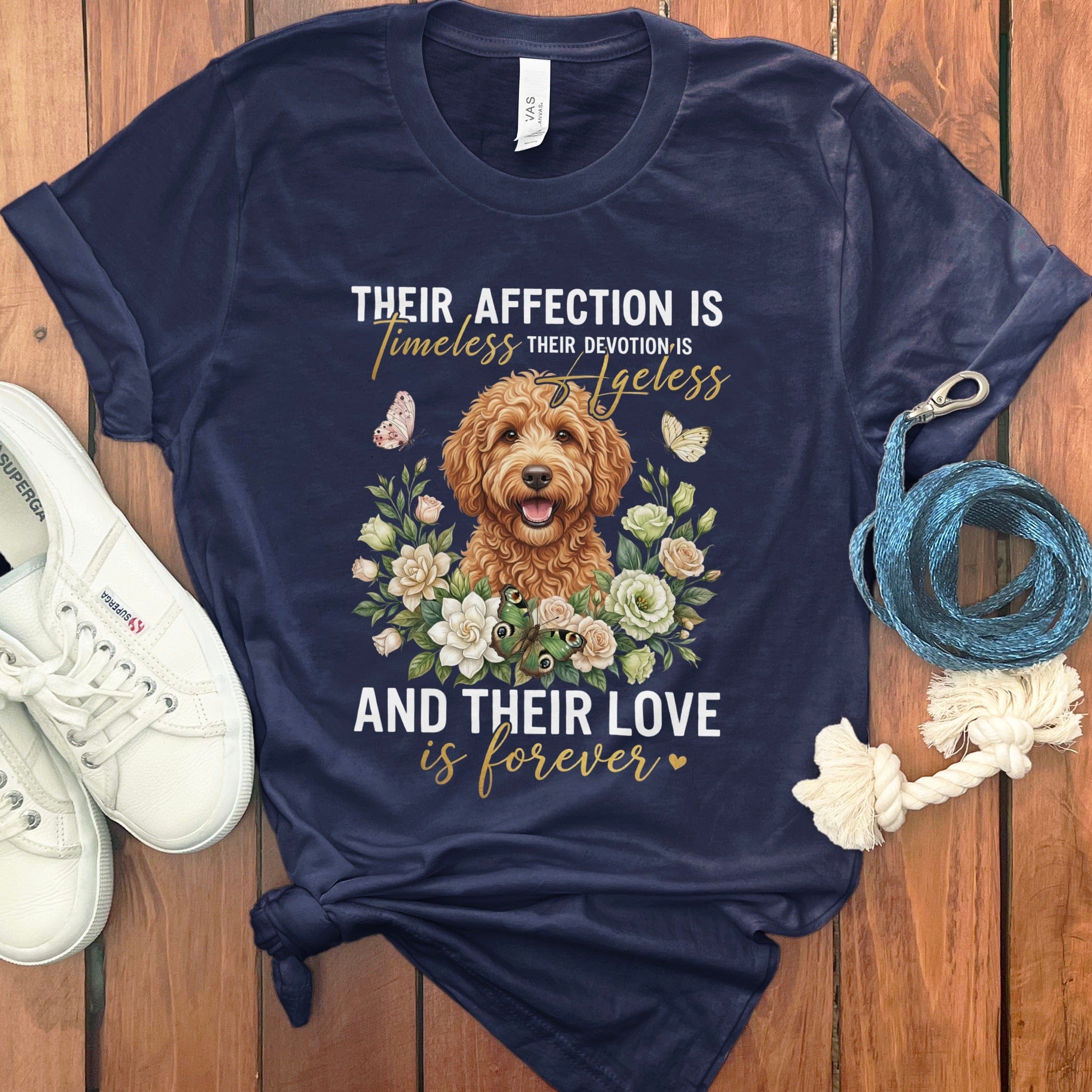 Apricot Doodle Affection T-Shirt in Navy / M by Puppy Jo
