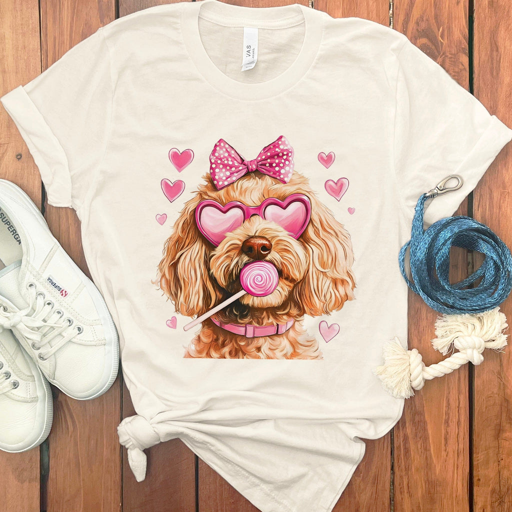 Apricot Doodle Coquette T-Shirt in Natural / S by Puppy Jo