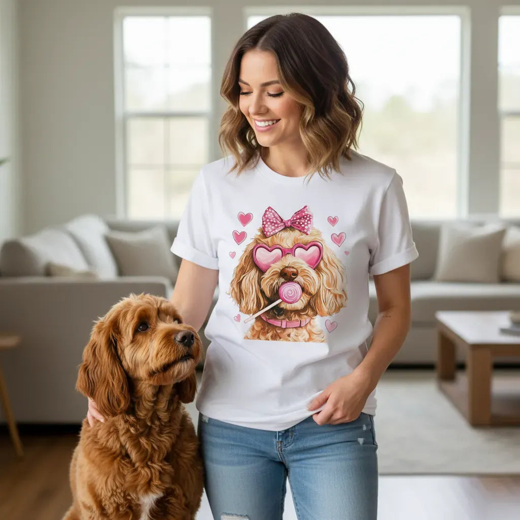 Apricot Doodle Coquette T-Shirt in by Puppy Jo