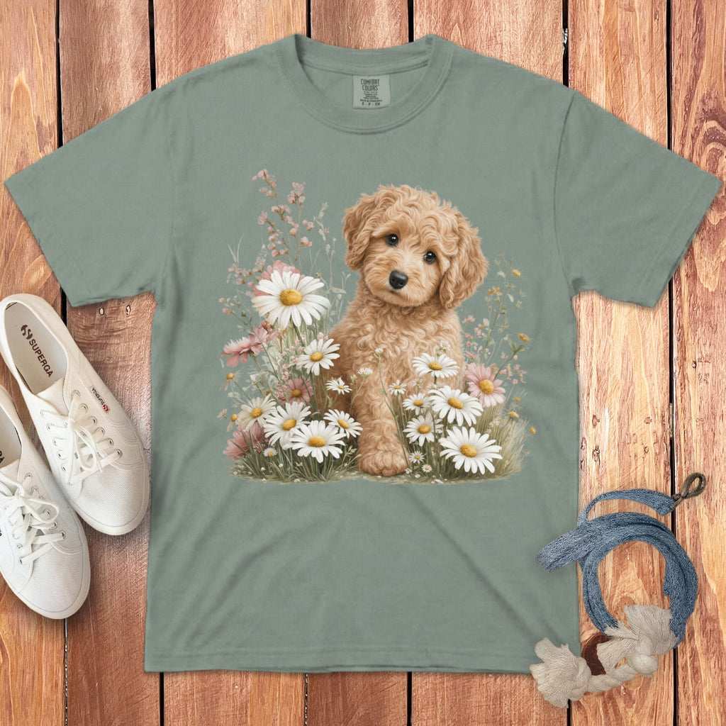 Apricot Doodle Daisy Signature T-Shirt in Bay / S by Puppy Jo