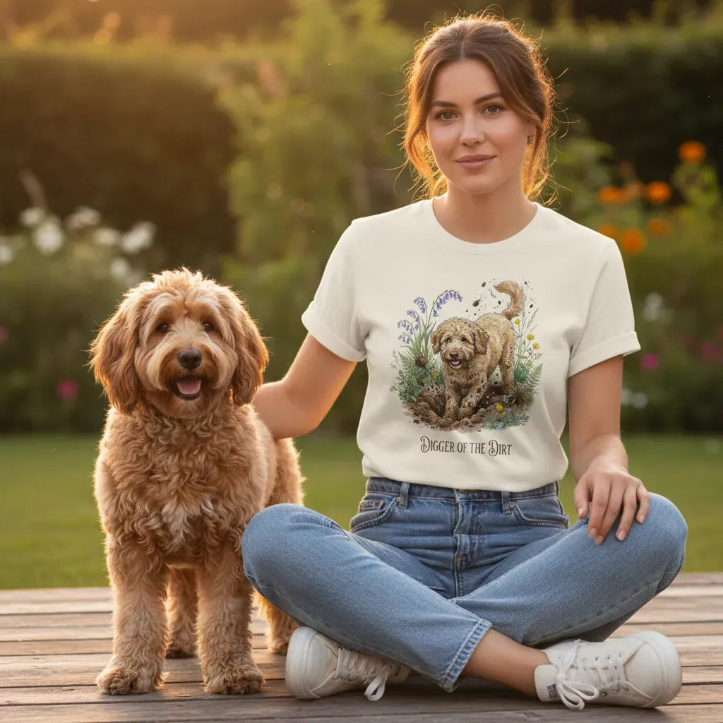 Apricot Doodle Dirt T-Shirt in by Puppy Jo