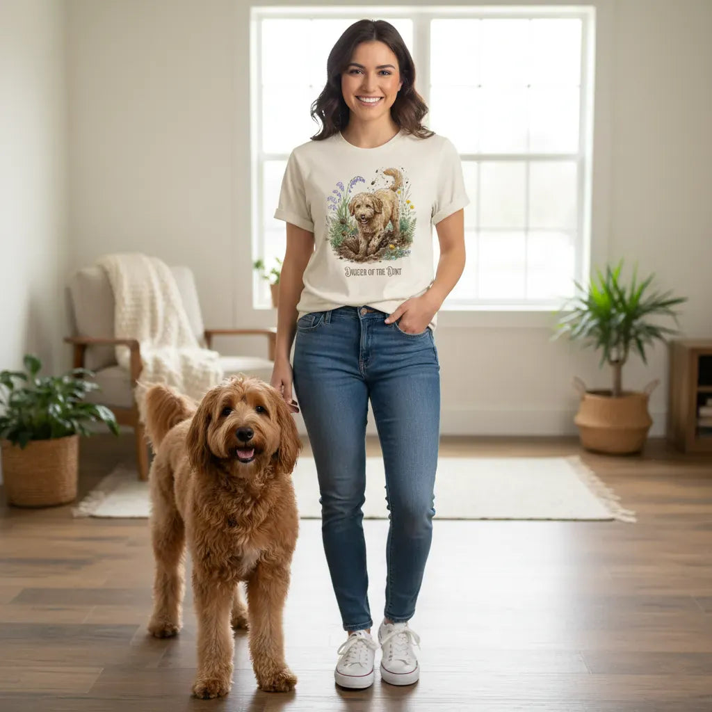 Apricot Doodle Dirt T-Shirt in by Puppy Jo