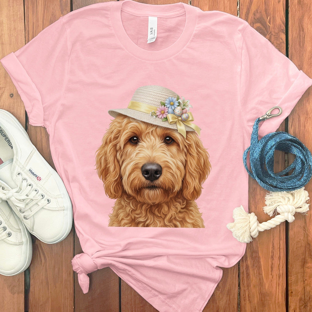 Apricot Doodle Easter T-Shirt in Pink / M by Puppy Jo