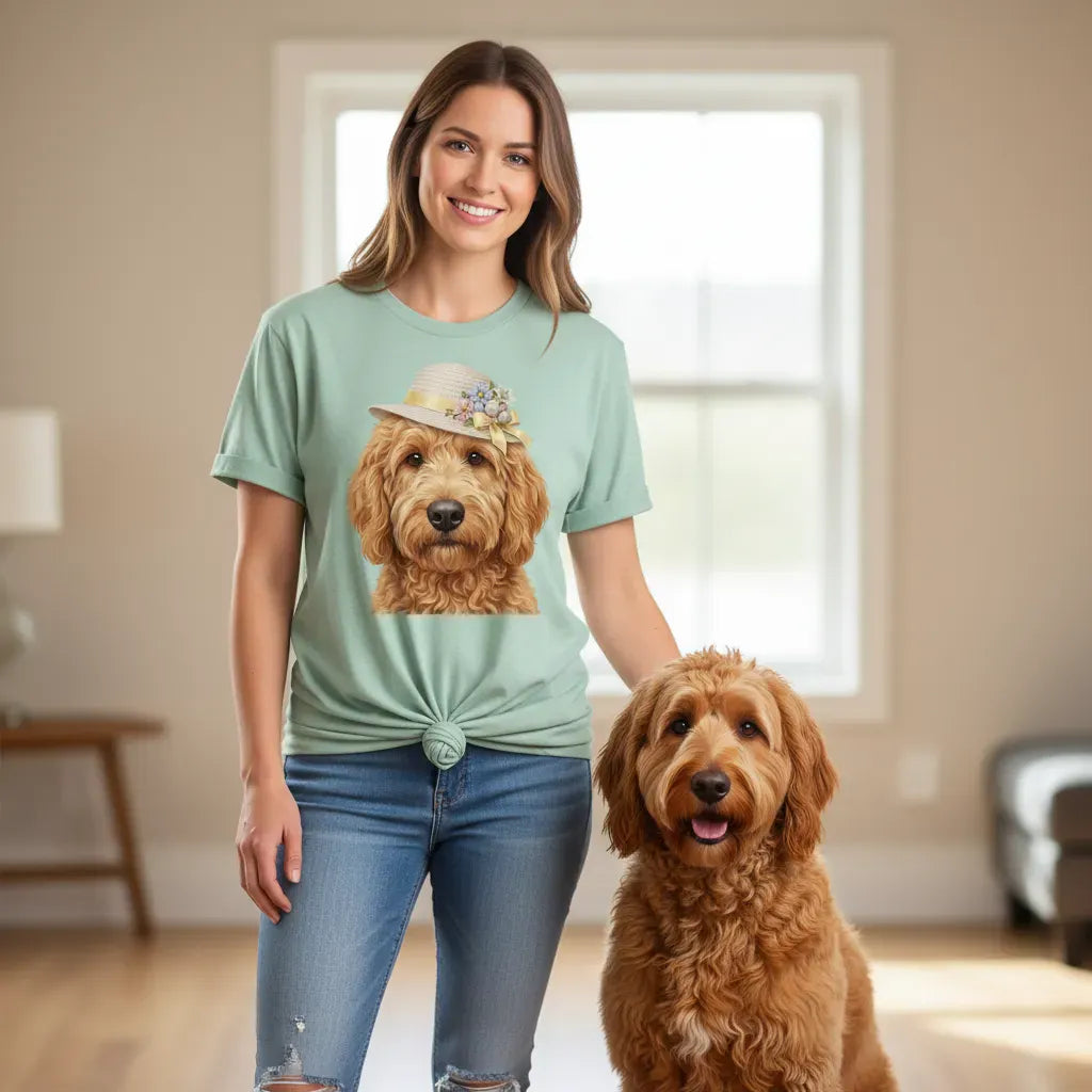 Apricot Doodle Easter T-Shirt in by Puppy Jo