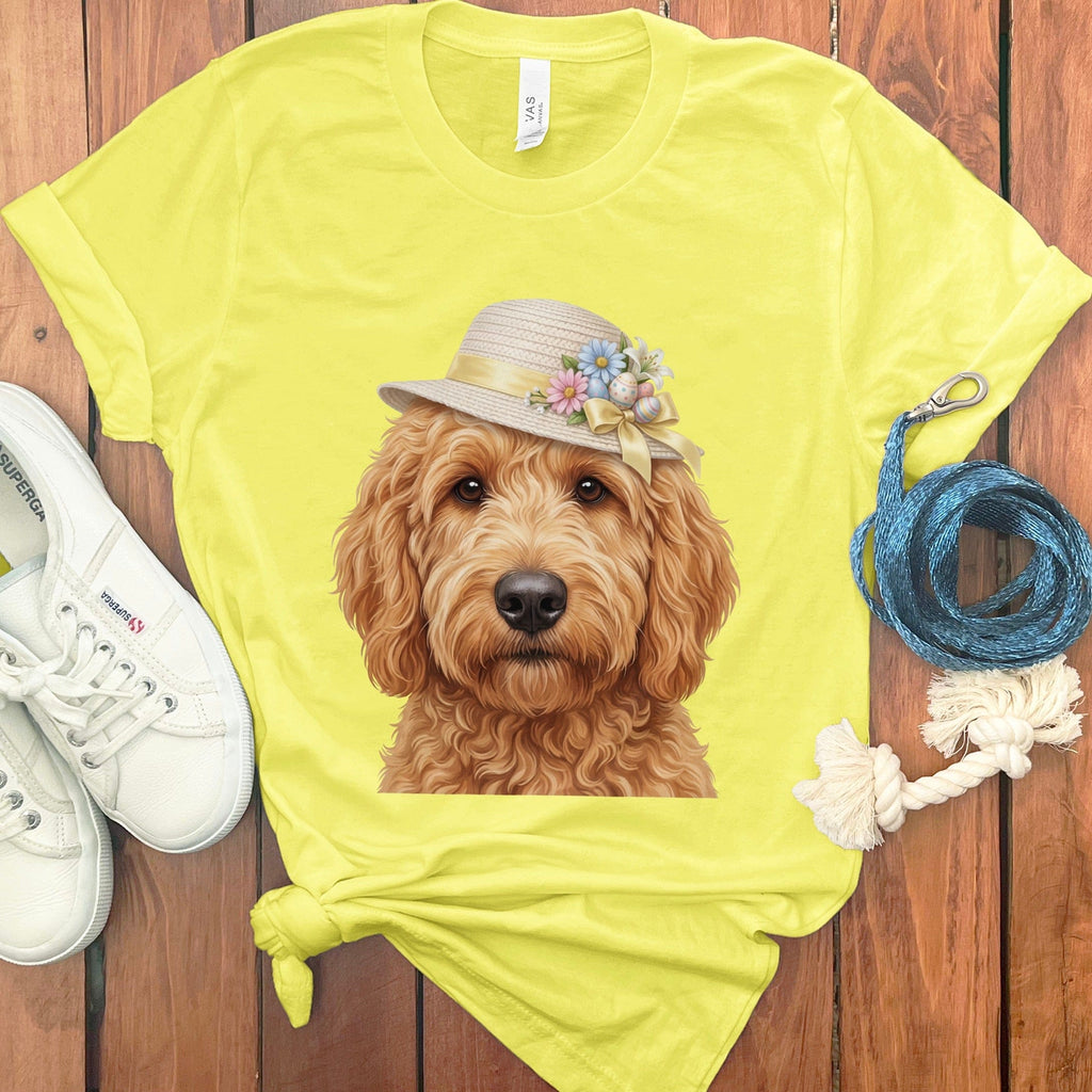 Apricot Doodle Easter T-Shirt in Yellow / M by Puppy Jo