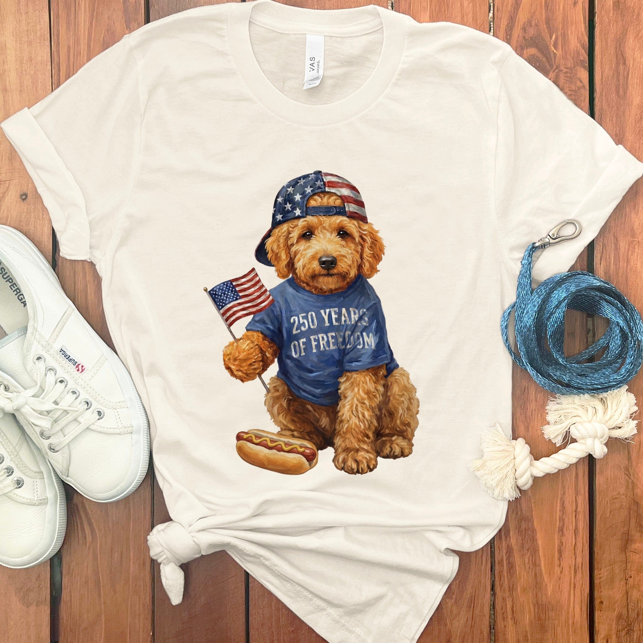 Apricot Doodle Freedom T-Shirt in Natural / S by Puppy Jo