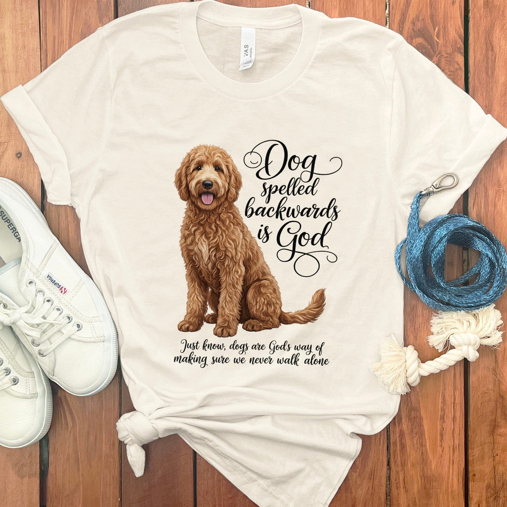 Apricot Doodle God T-Shirt in Natural / S by Puppy Jo