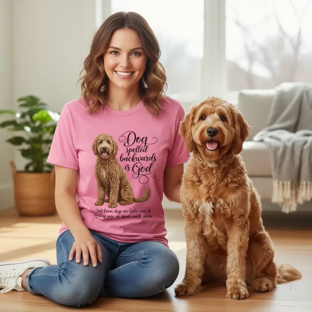 Apricot Doodle God T-Shirt in by Puppy Jo