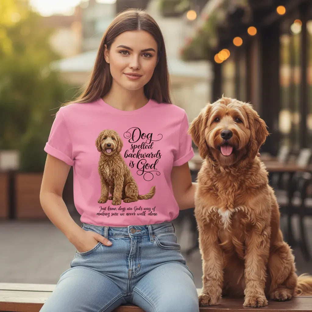 Apricot Doodle God T-Shirt in by Puppy Jo