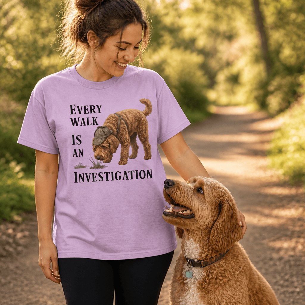 Apricot Doodle Investigation Signature T-Shirt in by Puppy Jo