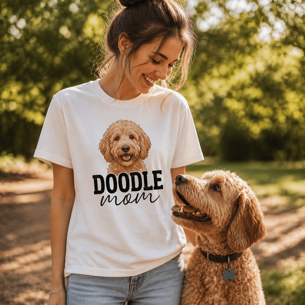 Apricot Doodle Mom T-Shirt in by Puppy Jo