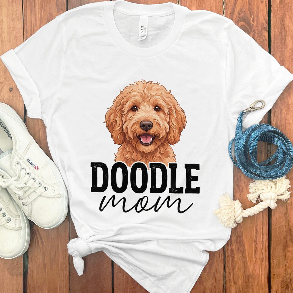 Apricot Doodle Mom T-Shirt in White / S by Puppy Jo