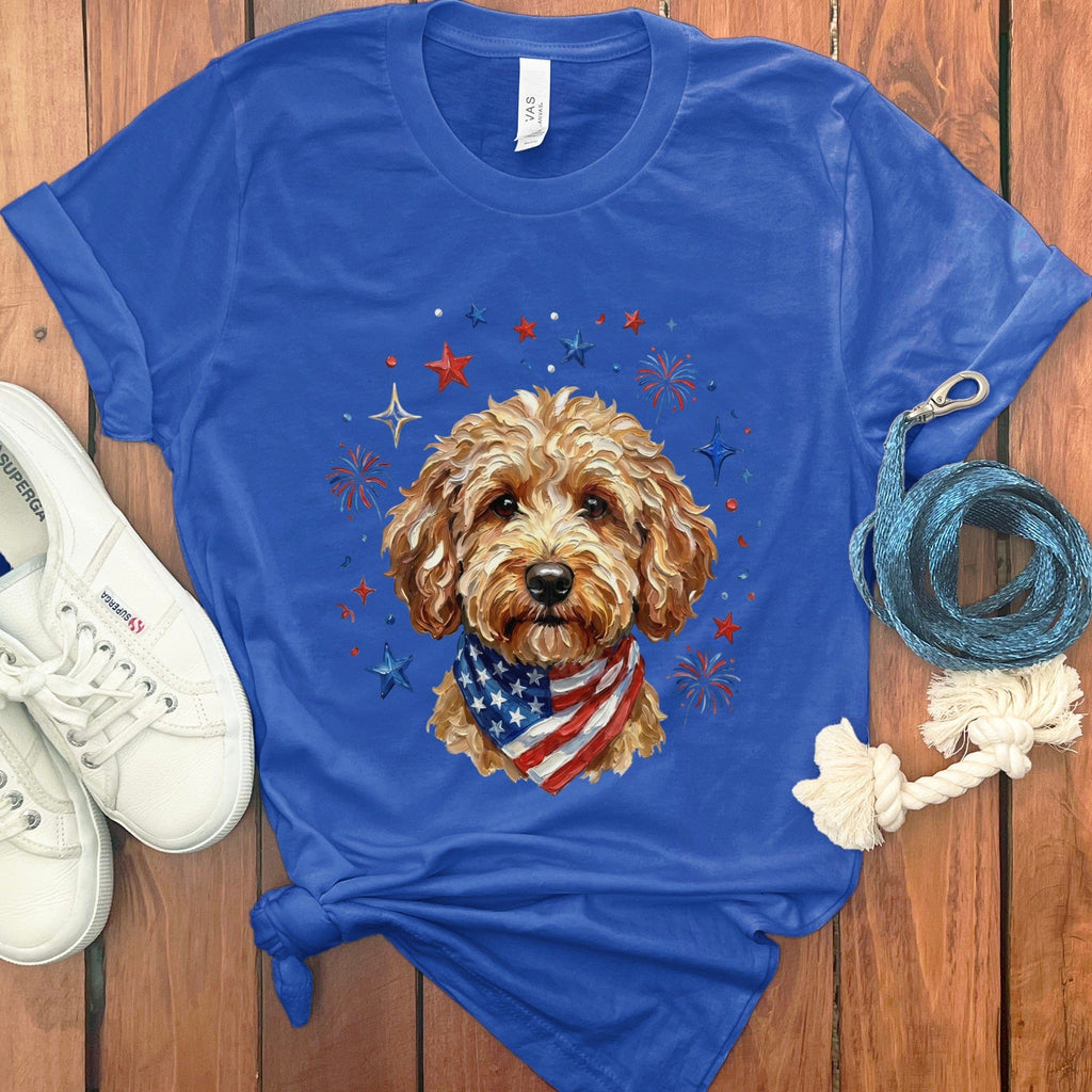 Apricot Doodle Spirit T-Shirt in True Royal / S by Puppy Jo