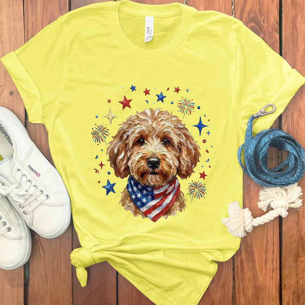 Apricot Doodle Spirit T-Shirt in Yellow / S by Puppy Jo