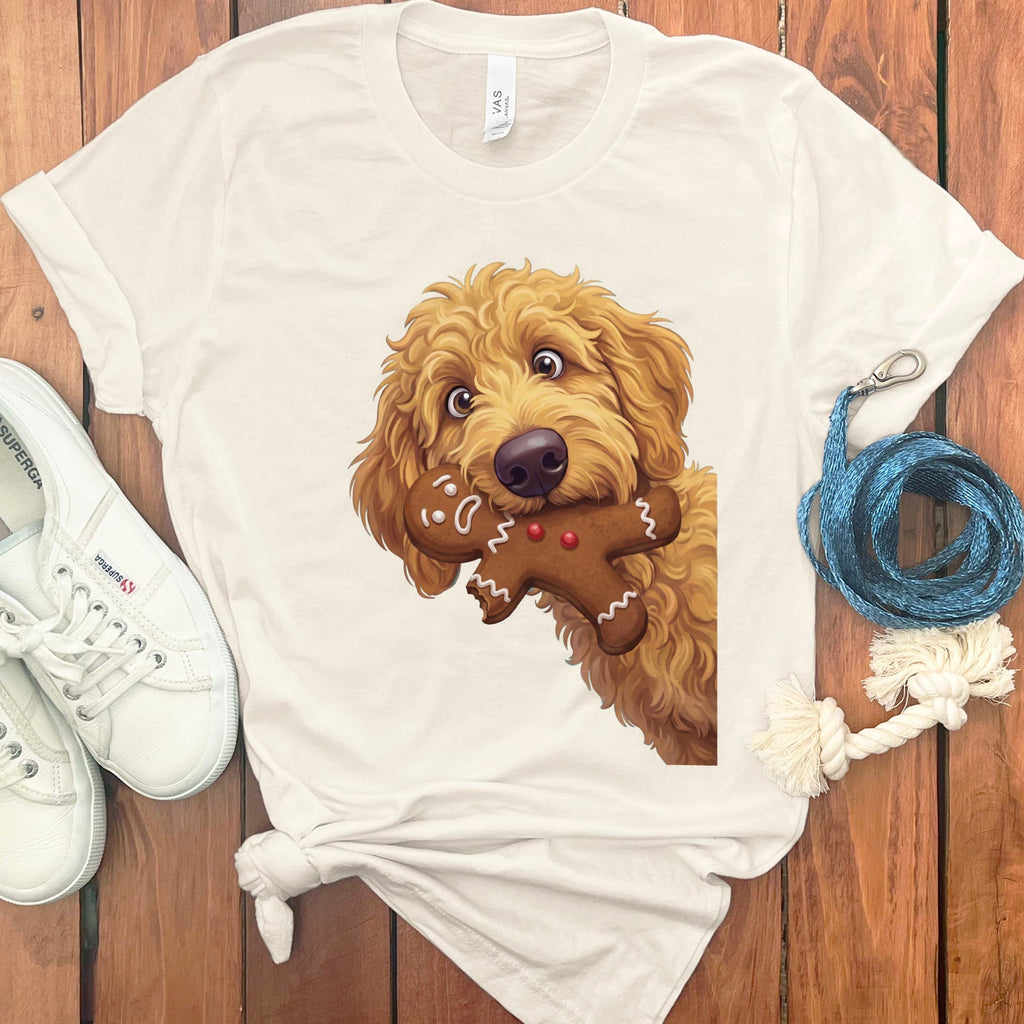 Apricot Goldendoodle Cookie Thief T-Shirt in Natural / S by Puppy Jo