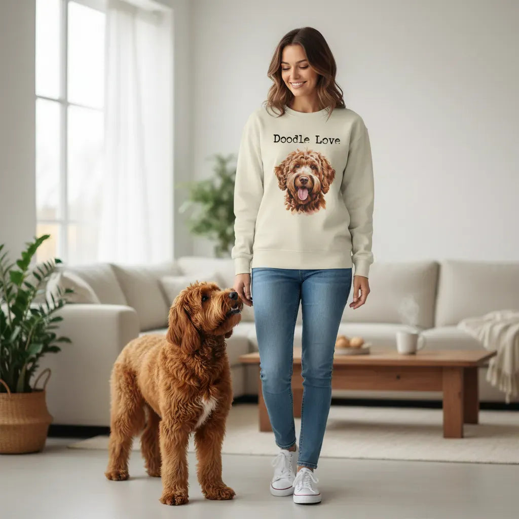 Apricot Goldendoodle Doodle Love Sweatshirt in by Puppy Jo