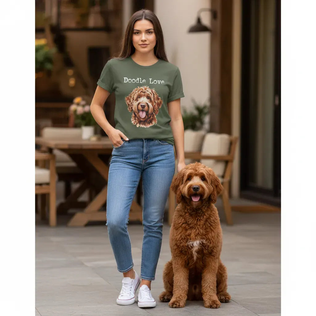 Apricot Goldendoodle Doodle Love T-Shirt in by Puppy Jo