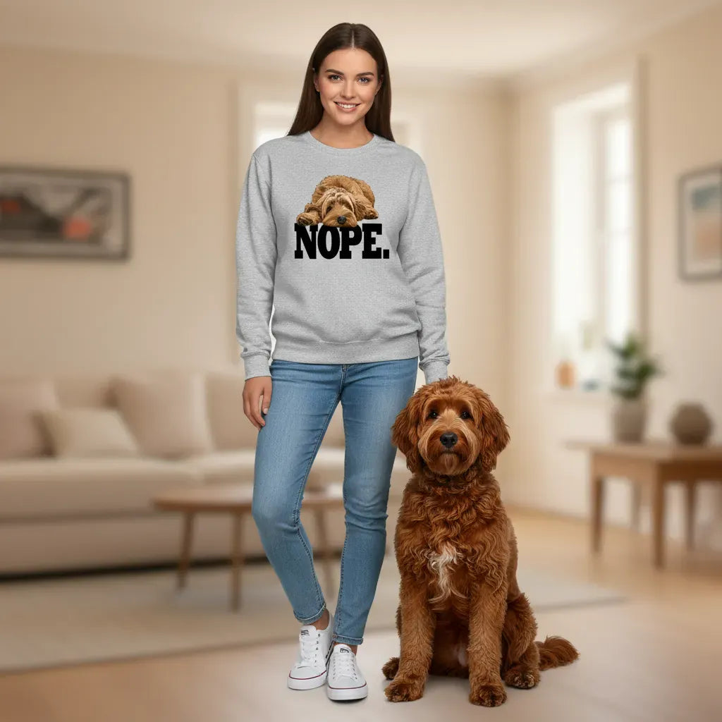 Apricot Goldendoodle Labradoodle Nope Sweatshirt in by Puppy Jo