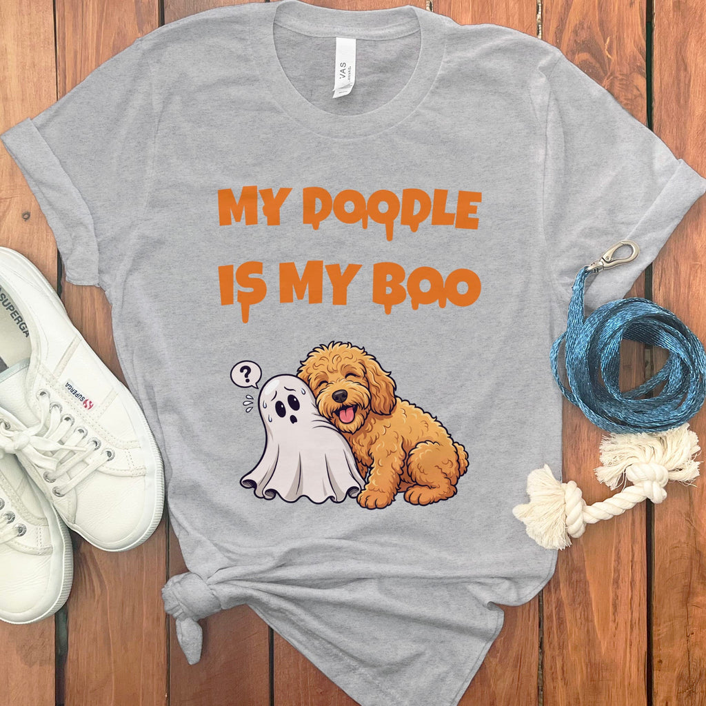 Apricot Goldendoodle My Boo T-Shirt in Athletic Heather / S by Puppy Jo