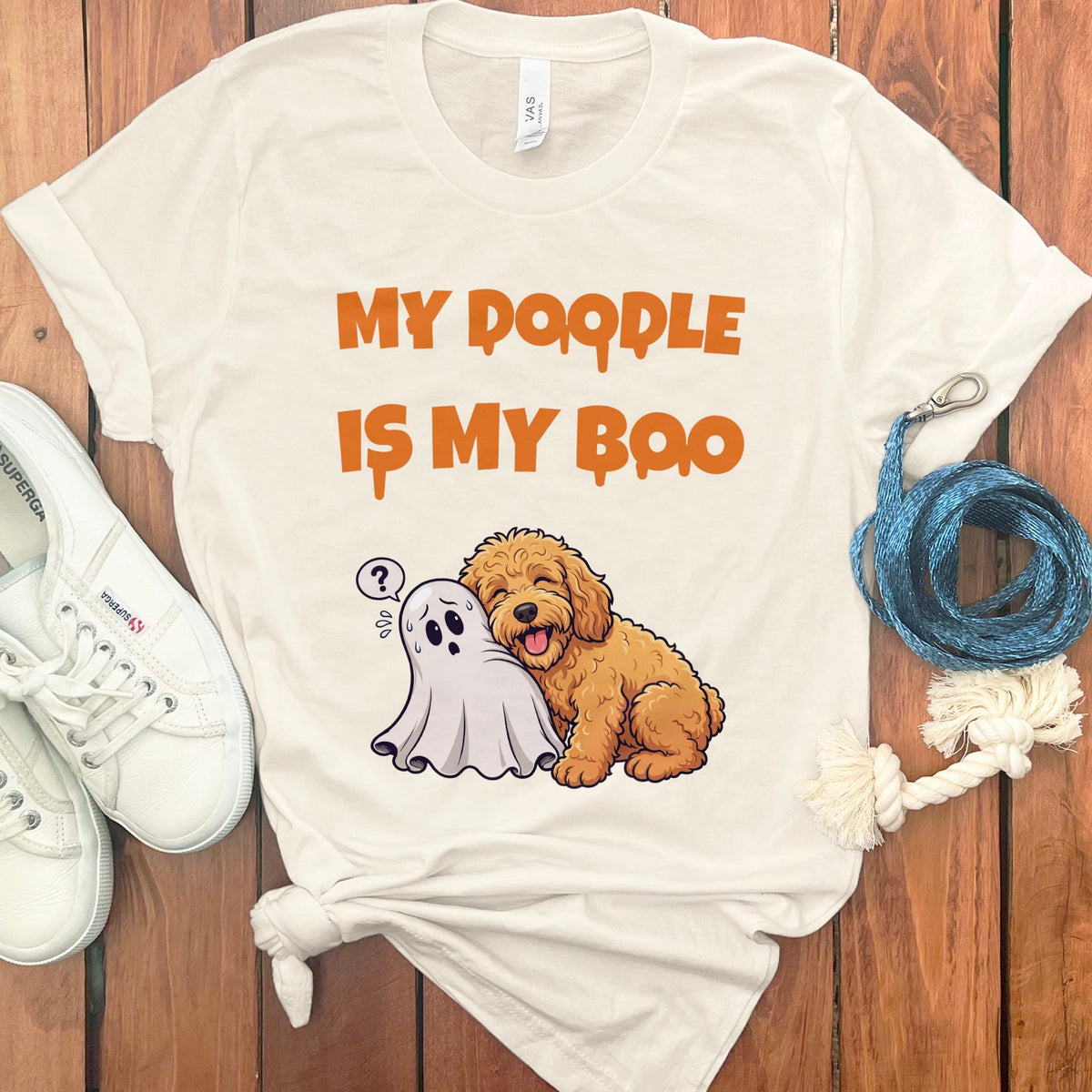 Apricot Goldendoodle My Boo T-Shirt in Natural / S by Puppy Jo