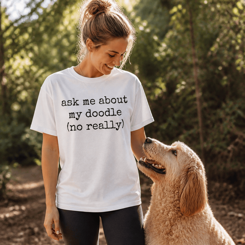 Ask Me Doodle Signature T-Shirt in by Puppy Jo