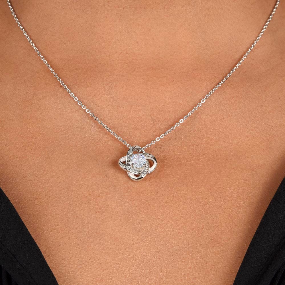 BEST DOG MOM LOVE KNOT NECKLACE