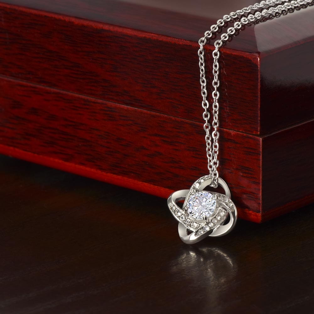 BEST DOG MOM LOVE KNOT NECKLACE