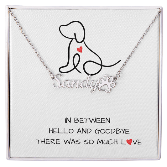 SO  MUCH LOVE DOG LOSS GRIEF NECKLACE