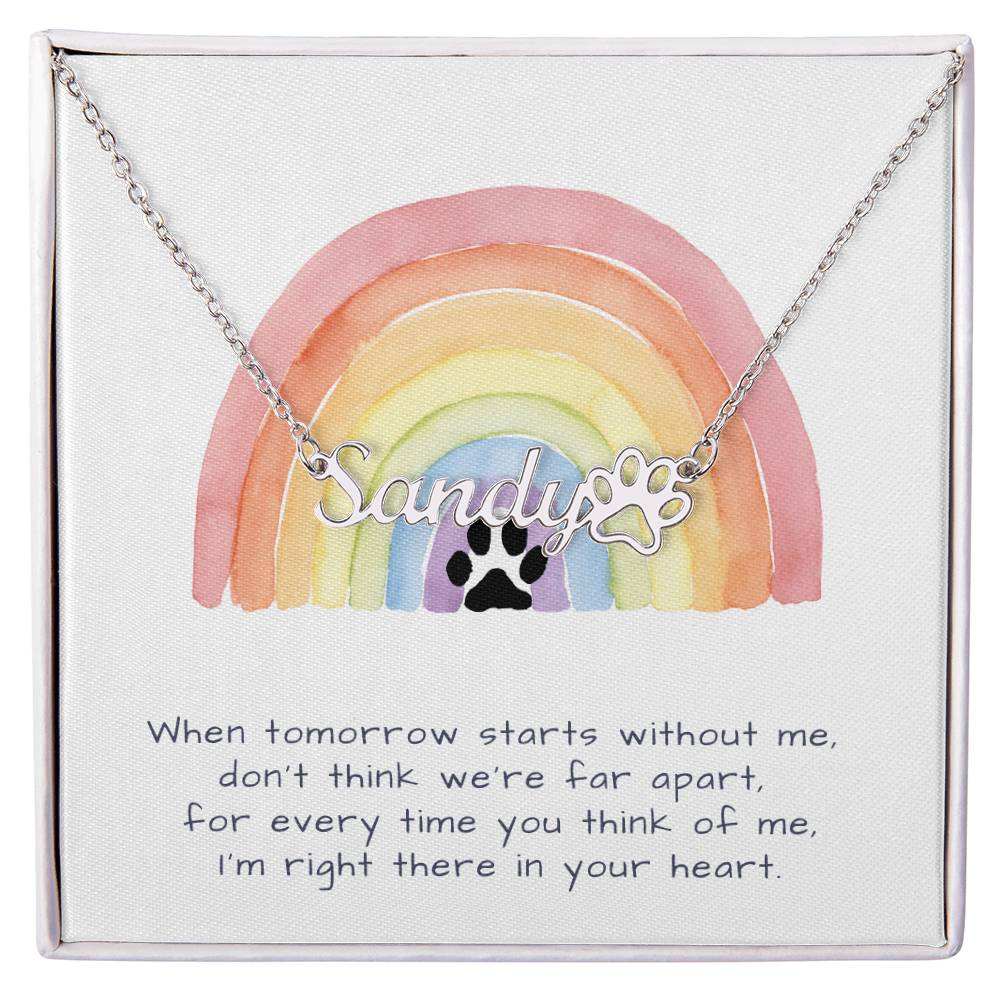PET MEMORIAL NAME NECKLACE