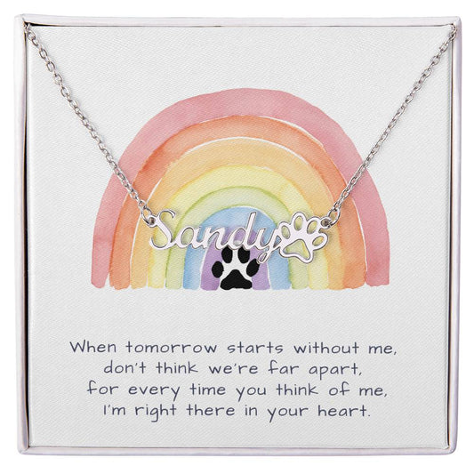 PET MEMORIAL NAME NECKLACE