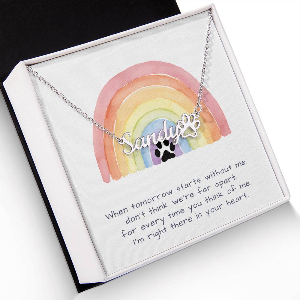 PET MEMORIAL NAME NECKLACE