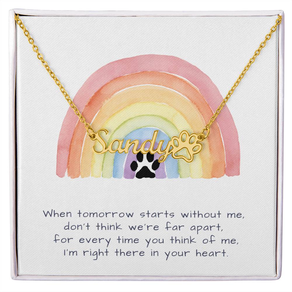 PET MEMORIAL NAME NECKLACE